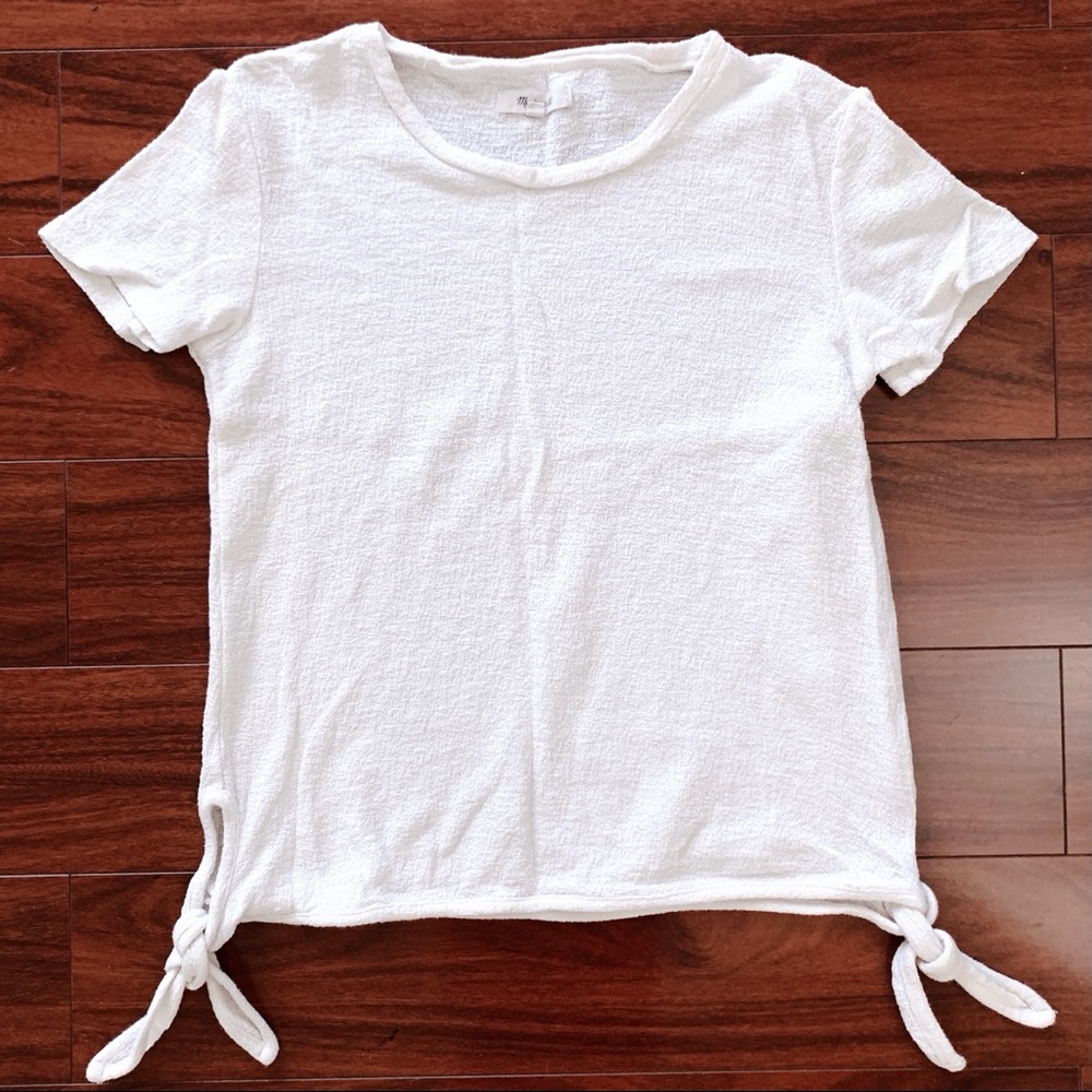 Madewell Textured Tee With Knotted Sides